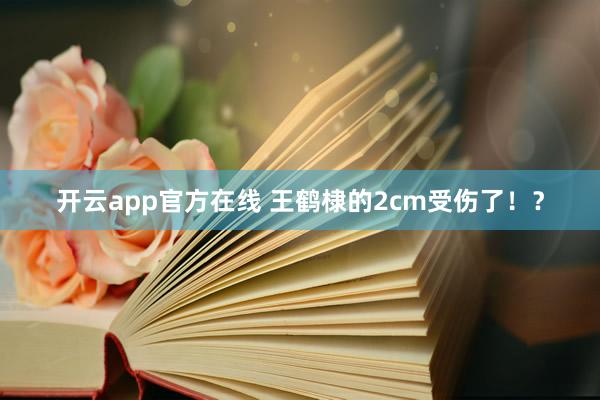 开云app官方在线 王鹤棣的2cm受伤了！？